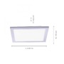 LED panely - LD 14350-21 FLAT LED panel, stropní svítidlo, stříbrná, ultraploché 3000K - LEUCHTEN DIREKT / JUST LIGHT - foto 3