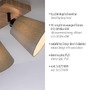 Bodová - LD 11582-79 GREEN MICH LED stropní svítidlo přírodní dřevo 3 ramenné látkové stínidlo nastavitelné a otočné - LEUCHTEN DIREKT / JUST LIGHT - foto 3