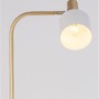 Stojací lampy - NV 9426653 AKCE - Stojací lampa PAZ zlatý kov bílé kovové stínidlo bílá základna E27 1x12W 230V IP20 bez žárovky - NOVA LUCE - foto 3