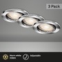 Kruhová - BRI 7147-038 3ks LED vestavné svítidlo, pr. 8,6 cm, 5 W, chrom - BRILONER - foto 3
