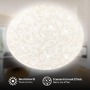 Kruhová - BRILO 3937016 Nebo stropní svítidlo pr.27,8 cm - 15W, 1800lm, LED, hvězdné nebe, neutrální bílá, bílé, květinový vzor - BRILO - foto 3