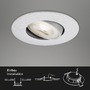 Kruhová - BRI 7146-014 Ultraploché LED vestavné svítidlo, pr. 9 cm, 4,9 W, matný chrom - BRILONER - foto 3