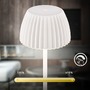 Stojací lampy - BRILO 1238016 nabíjecí stojanová lampa Riffle - 124 cm, 4,2W, 400lm, LED, bezdrátová, stmívatelná, dotykový vypínač, bílá - BRILO - foto 3