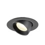 Kruhová - LA 1010065 NUMINOS® GIMBLE XS Stropní vestavné svítidlo, 4000 K, 40°, IP20, kulaté, černá - BIG WHITE (SLV) - foto 3
