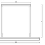 Podélná - OS MAT60084 MATAR LE5 závěsné plastové svítidlo černá / bílá IP40 3000 K 19W LED - OSMONT - foto 3
