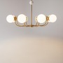 Vícečetná - M MOD109PL-08BS Závěsné svítidlo Rendez-vous 8xE14 320W bílá mosaz kov sklo - MAYTONI - foto 3
