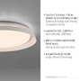 Kruhová - LD 14368-16 SATI LED stropní svítidlo bílé jednoduchý nadčasový design krokově stmívatelné 3000K - JUST LIGHT - foto 3