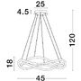 Kruhová - NV 9348101 Závěsné svítidlo JINAL LED závěsné svítidlo černý kov, hliník a silikon 3000K 40W IP20 stmívatelné - NOVA LUCE - foto 3
