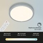 Kruhová - BRILO 3701-014 CCT LED přisazené svítidlo pr. 28 cm, 18 W, 2000 lm, stříbrná - BRILO - foto 3