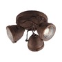 Bodová - FAN I-HABANA-PL3 Stropní svítidlo Habana, rezavé, 3 x GU10, 30,5 x 20 x 15,5 cm - FANEUROPE - foto 3