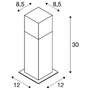Sloupková - LA 231215 Venkovní svítidlo GRAFIT SL 30 230V E27 11W IP44 - BIG WHITE (SLV) - foto 3