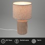 Stolní lampy dekorační - BRILO 7539011 Ino stolní lampička, látkové stínidlo, keramický podstavec, 22x37,5 cm (DxH), hnědé - BRILO - foto 3