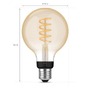 SmartHome Paul Neuhaus - PH 8719514301481 Hue Bluetooth LED White Ambiance filamentová žárovka Philips 8719514301481 E27 G93 7W 550lm 2200-4500K černá, stmívatelná - PHILIPS (929002477801) - foto 3