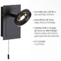 Bodová - PN 9785-13 SILEDA LED nástěnné svítidlo matný hliník 1ramenné otočné, vypínač, ochrana proti vodě 3000K - PAUL NEUHAUS - foto 3