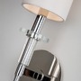 Dekorativní - HVLG 8511-AGB-CE Nástěnné svítidlo AMHERST ocel/hedvábí staromosaz/bílá E14 1x40W - HUDSON VALLEY - foto 3