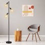 Stojací lampy - BRILO 1387-035 Stojací svítidlo pr. 22 cm 3x E27 10W černá - BRILO - foto 3