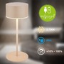 Stolní lampy dekorační - BRILO 7629011 Kira stolní lampička - 3W, 200lm, bezdrátová, LED, dotykový vypínač, stmívatelné, béžová - BRILO - foto 3
