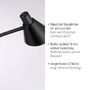 Stojací lampy - LD 11249-18 PIXIE LED stojací svítidlo černé s vypínačem flexibilně nastavitelné vhodné pro práci 3000K - JUST LIGHT - foto 3