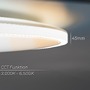 Kruhová - BRILO 7655016 Slim svítidlo LED panel pr.37,5 cm - 22W, 3000lm, dálkový ovladač, stmívatelné, bílé - BRILO - foto 3