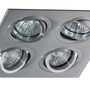 Hranatá - AZZ AZ2444 Stropní bodové zápustné svítidlo Azzardo Caro 4 Square aluminium AZ2444 GU10 4x40W IP20 18cm hliníkové - AZZARDO - foto 3