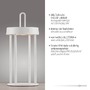 Na stůl - LD 19300-16 ANSELM LED stolní lampa na baterie bílá 28cm dotykový stmívač IP44 zahradní svítidlo 2700K - JUST LIGHT - foto 3