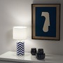 Stolní lampy dekorační - FAN I-ZENO-L Stolní lampa Zeno (bílá + modrá keramika) objímka E14, konstrukce pr. 20 x V 37,5 cm, stínidlo pr. 20 x V 18 cm - FANEUROPE - foto 3