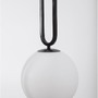 Koule - NV 9191252 Závěsné svítidlo GRUS matný černý kov opálové sklo E27 1x12W 230V IP20 bez žárovky - NOVA LUCE - foto 3