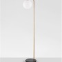 Stojací lampy - NV 9136702 Stojací lampa ALVAREZ saténový zlatý kov a černý mramor bílé opálové sklo E27 1x12W 230V bez žárovky IP20 - NOVA LUCE - foto 3