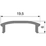 Plexi pro Al profily - IMPR 983536 Reprofil kryt F-01-15 mléčná 40% průhlednost 3000 mm - DEKOLIGHT - foto 3