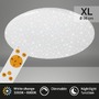 Kruhová - BRILO 3368016 LED stropní svítidlo hvězdné nebe, CCT, noční světlo, dálkový ovladač, stmívatelné (starý kód: BRILO 3368-016) - BRILO - foto 3