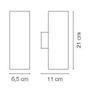 Nástěnná - ILUX 163628 Venkovní nástěnné svítidlo Ideal Lux Gun AP2 small grigio 163628 šedé 21cm IP44 - IDEALLUX - foto 3