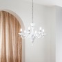 Dekorativní - FAN I-SOFFIO/6 Závěsné svítidlo SOFFIO bílá/chrom, 6xE14, 66x120 cm - FANEUROPE - foto 3