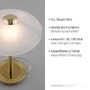 Stolní lampy dekorační - PN 4026-60 ENOVA LED stolní lampa matná mosaz alabastrový dekor sklo 3 krokové dotykový stmívač 3000K - PAUL NEUHAUS - foto 3