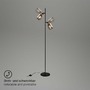 Stojací lampy - BRI 1486025 Stojací svítidlo, 150 cm, 2x E27, max. 10W, černá - BRILONER - foto 3