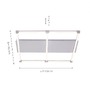 Hranatá - LD 14841-55 ANNE LED stropní svítidlo, moderní design, hranaté 3000K - LEUCHTEN DIREKT / JUST LIGHT - foto 3
