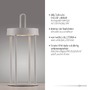 Na stůl - LD 19300-40 ANSELM LED stolní lampa na baterie mobilní 28cm dotykový stmívač IP44 zahradní svítidlo 2700K - JUST LIGHT - foto 3