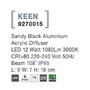Nástěnná - NV 9270015 Venkovní nástěnné svítidlo KEEN černý hliník akrylový difuzor LED 12W 3000K 220-240V 108st. IP65 - NOVA LUCE - foto 3