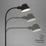 Stojací lampy - BRILO 1407-015 Stojací svítidlo 152 cm 1x E27 10W černá - BRILO - foto 3