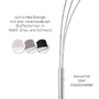 Stojací lampy - LD 15461-55 MELVIN Stojací svítidlo v barvě oceli s tříbarevným látkovým stínítkem v moderním designu - LEUCHTEN DIREKT / JUST LIGHT - foto 3