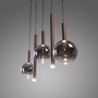 Vícečetná - PN 2286-23 LED závěsné svítidlo BOWL, hnědé,5-ramenné lineární, SimplyDim, 2700K - PAUL NEUHAUS - foto 3