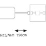 Zapuštěná - P 78413 LumiTiles LED dlaždice čtvercová 5ks sada IP44 100x10mm 230/12V 5x0,75W stmívatelné 2700K bílá umělá hmota/hliník - PAULMANN - foto 3