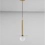 Subtilní - NV 9043311 Závěsné svítidlo PIELO mosazný zlatý kov opálové sklo G9W 1x5W 230V IP20 bez žárovky - NOVA LUCE - foto 3