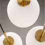 Vícečetná - NV 9624068 Závěsné svítidlo LATO opálové sklo antický mosazný kov černý kabel E14 3x5W 230V IP20 bez žárovky - NOVA LUCE - foto 3