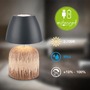 Stolní lampy dekorační - BRILO 7593014 BRILONER Cera stolní lampa - 2,5W, 200lm, bezdrátová, IP44, LED, stmívatelná, teplá bílá, antracit/dřevo 7593014 - foto 3