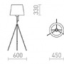 Stojací lampy - RED R14065 LUTON/ILUSION stojanová chromovaná fólie/černá/kov 230V E27 11W - RED - DESIGN RENDL - foto 3