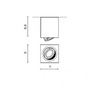 Downlight - AZZ AZ2824 Bodové svítidlo Brant Square (white) - AZZARDO - foto 3
