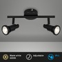 Koupelnová - BRI 2992-025 LED bodové svítidlo 27,5 cm 2xGU10 4,8W 400lm černá - BRILONER - foto 3