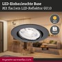 Kruhová - P 94954 LED vestavné svítidlo Base GU10 Flat výklopné 3x4,9W 230V stmívatelné 2700K černá mat - PAULMANN - foto 3