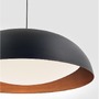 Polokoule - NV 86009 Závěsné svítidlo LANDON černý hliník zvenku měď uvnitř a akryl LED 40W 3000K IP20 stmívatelné - NOVA LUCE - foto 3