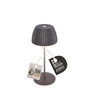 Stolní lampy dekorační - BRILO 7552015 Nabíjecí stolní lampa Riffle Mini - 20 cm, 1,5W, 150lm, bezdrátová, LED, stmívatelné, dotykový vypínač, antracit - BRILO - foto 3